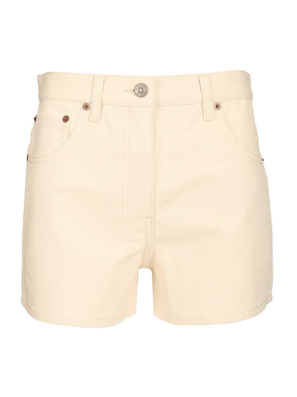 Valentino Garavani Denim Shorts Trousers - Bianco | 3d003dc12f5ca8692e09e1feb1f384299ce66f35