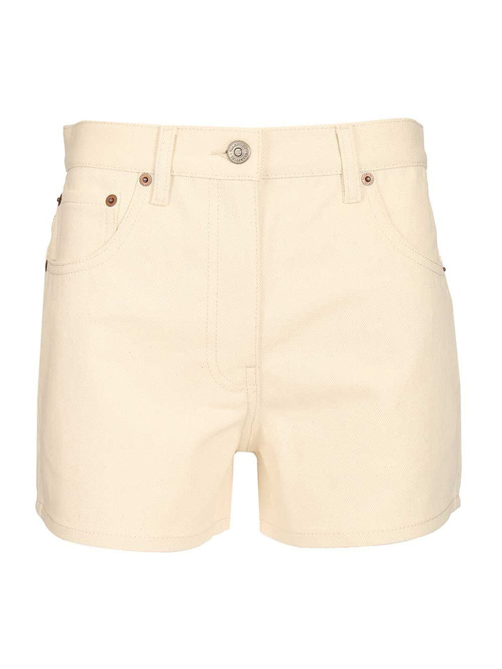 Valentino Garavani Denim Shorts Trousers - Bianco | 3d003dc12f5ca8692e09e1feb1f384299ce66f35