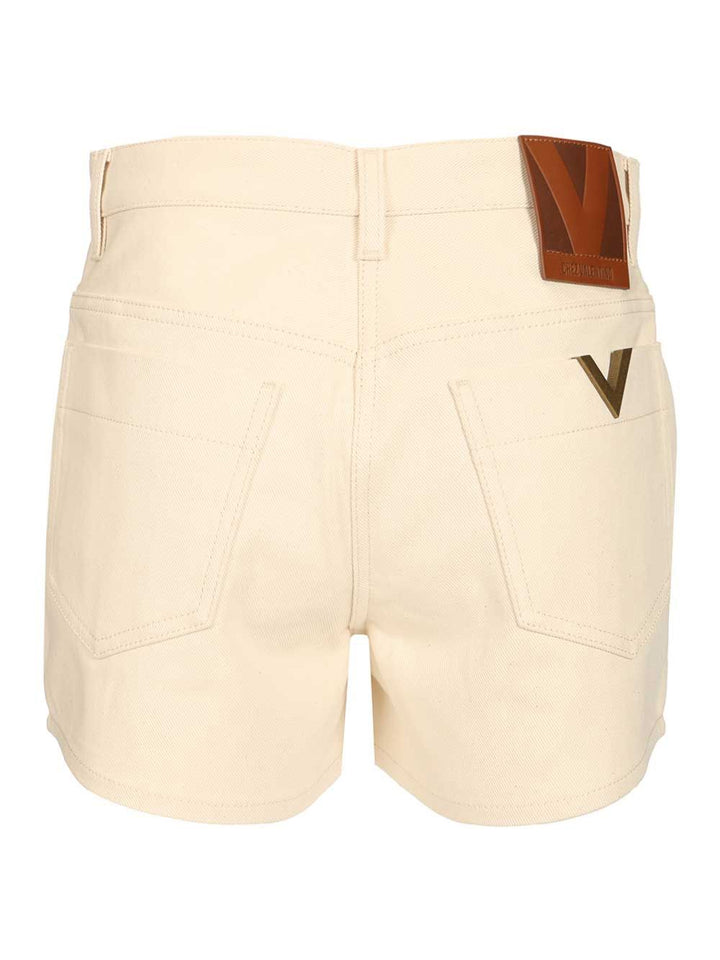 Valentino Garavani Denim Shorts Trousers - Bianco | 2315736c714631d2a17acb0e86e57a052ba253be