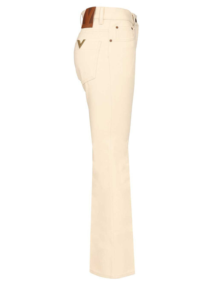 Valentino Garavani Ivory Denim Trousers Jeans - Bianco | fa39c38186c983b3584a647d2dfc11bf2c10b035