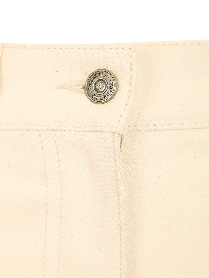 Valentino Garavani Ivory Denim Trousers Jeans - Bianco | 5ec9c2056d828c34850c90b399e003c275e470b8