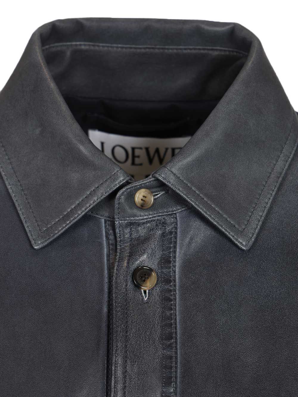 Loewe Lambskin Shirt Jacket Giacche - Blu | c166f7d731d1178e7082dd8caecf1b452f408186