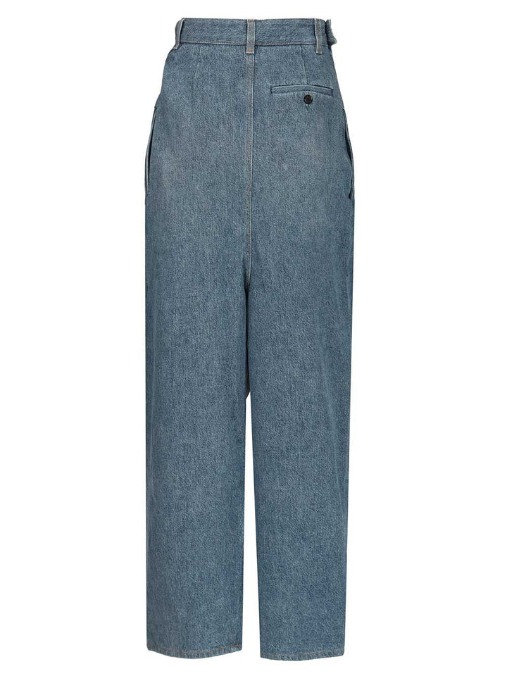 Loewe Draped Denim Jeans Trousers - Blu | 4137b5137d2714036f3d37d6014074c524e506e2