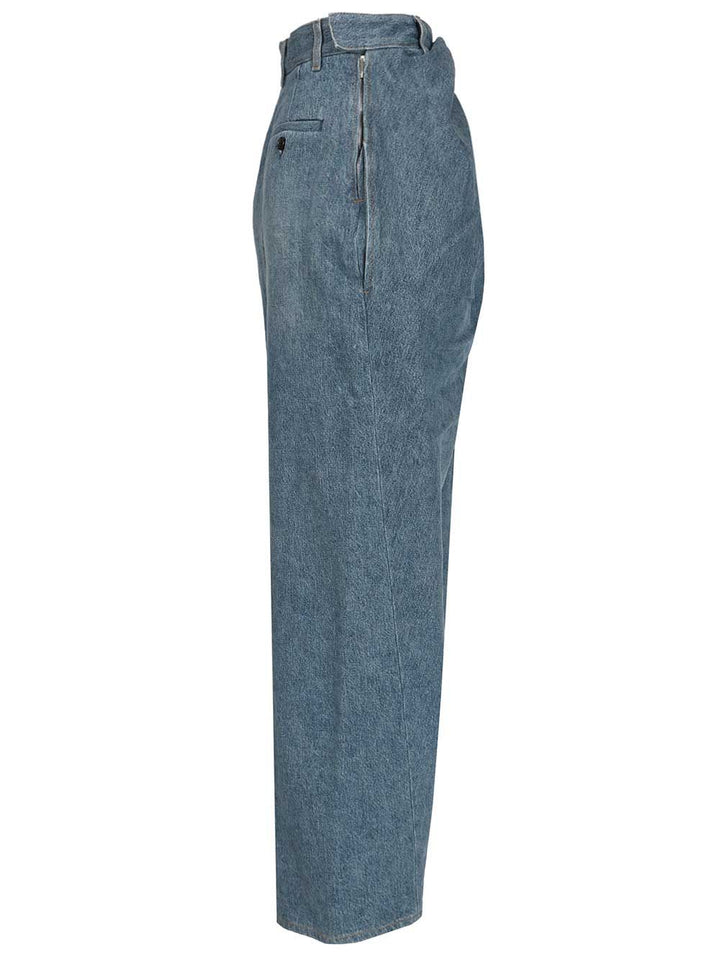 Loewe Draped Denim Jeans Trousers - Blu | 4505e09d7aad80d57fbaecf3527e2266505c5166