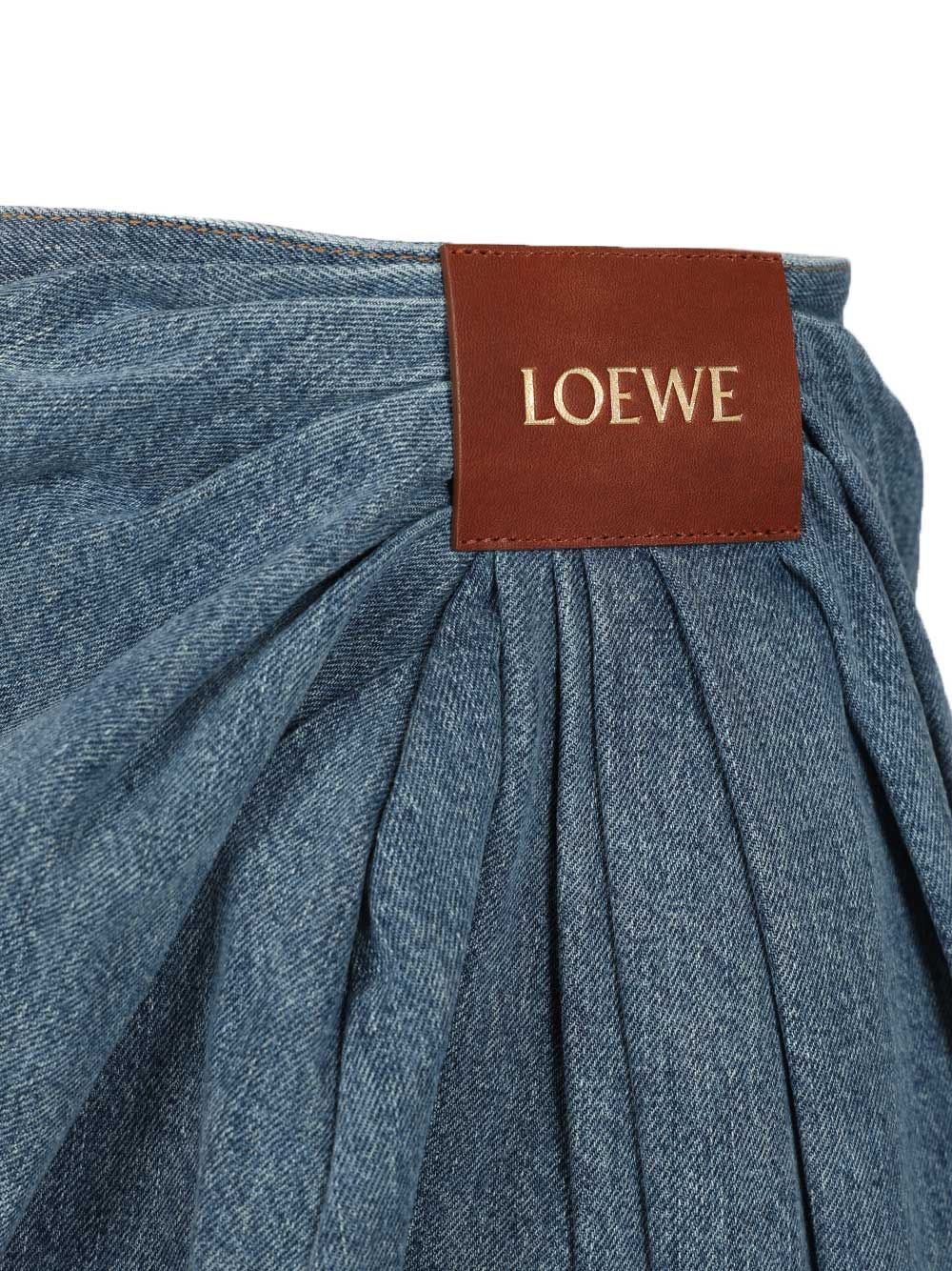 Loewe Draped Denim Jeans Trousers - Blu | 4db63fce1e43394fcab3681de8f75674a2a10e5e