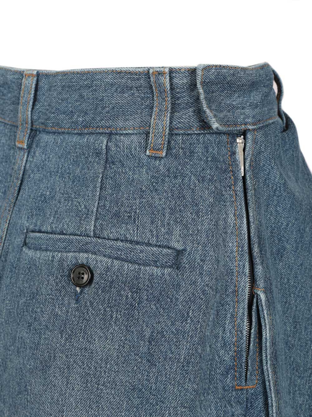 Loewe Draped Denim Jeans Trousers - Blu | 77f0c6e44e4c5708bfb36a61cd7bb09f1a7fbfe6