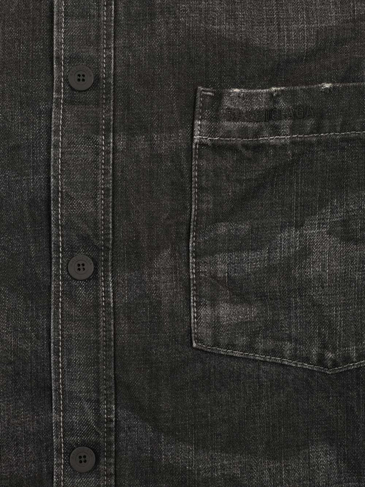 Balenciaga Denim Parka With Hood Giacche - Nero | 08edc99fb93e0f2a18a54e14160981185496d1b9