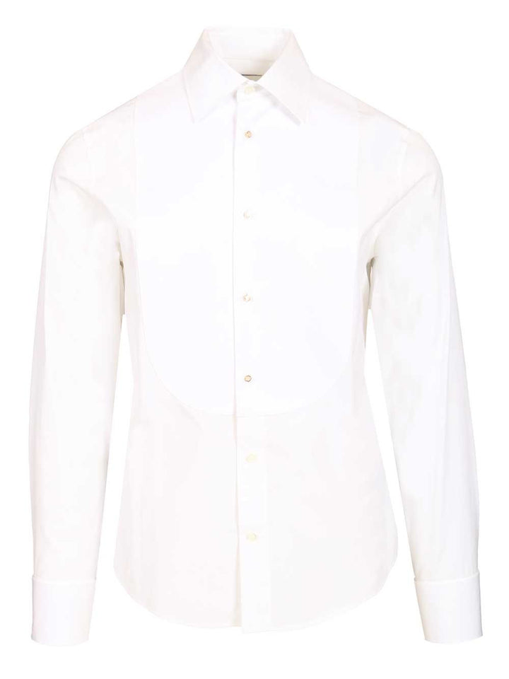 Burberry Slim-Fit Cotton Tuxedo Shirt Shirts - Bianco | bc7ff9d8bdc8e4771c29c070b234f0ed204d893f