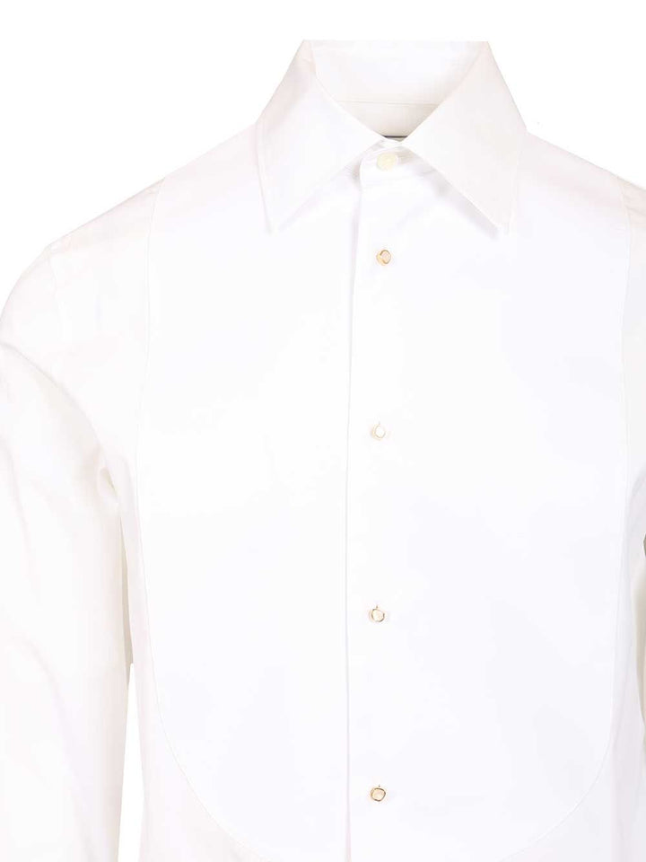 Burberry Slim-Fit Cotton Tuxedo Shirt Shirts - Bianco | 707a70c42f357d59cabe3c3336451ea0e689f8f5