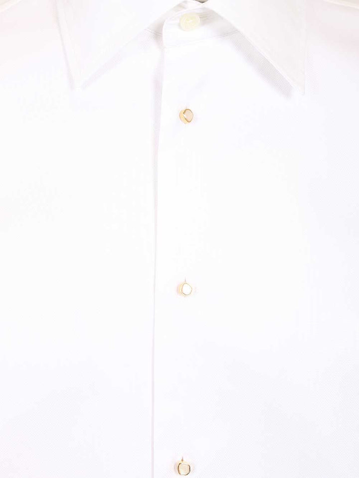 Burberry Slim-Fit Cotton Tuxedo Shirt Shirts - Bianco | 14d1c72ece9d5d7b644ec4321fbdf100f49b670a