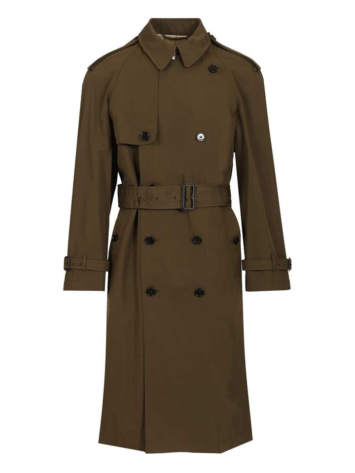 Burberry Long And Light Cotton Trench Coat Coats - Verde | ff9a64e794997df15ee4eb2163669a27c5b952c3