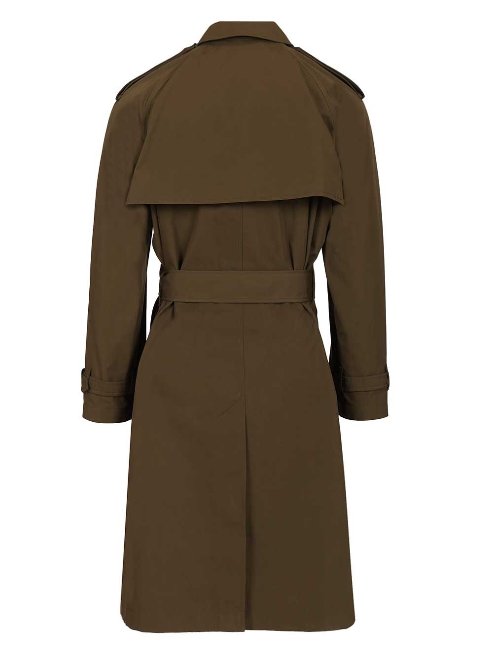 Burberry Long And Light Cotton Trench Coat Coats - Verde | e59d2bc1d4de65b0620d66d01574a9d622781a6a