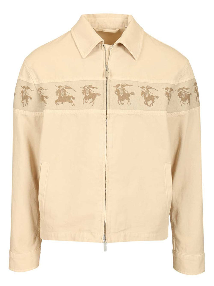 Burberry Cotton Canvas Jacket Giacche - Bianco | ea3779b5ad125ddef261a5c2ed054681cc74027c