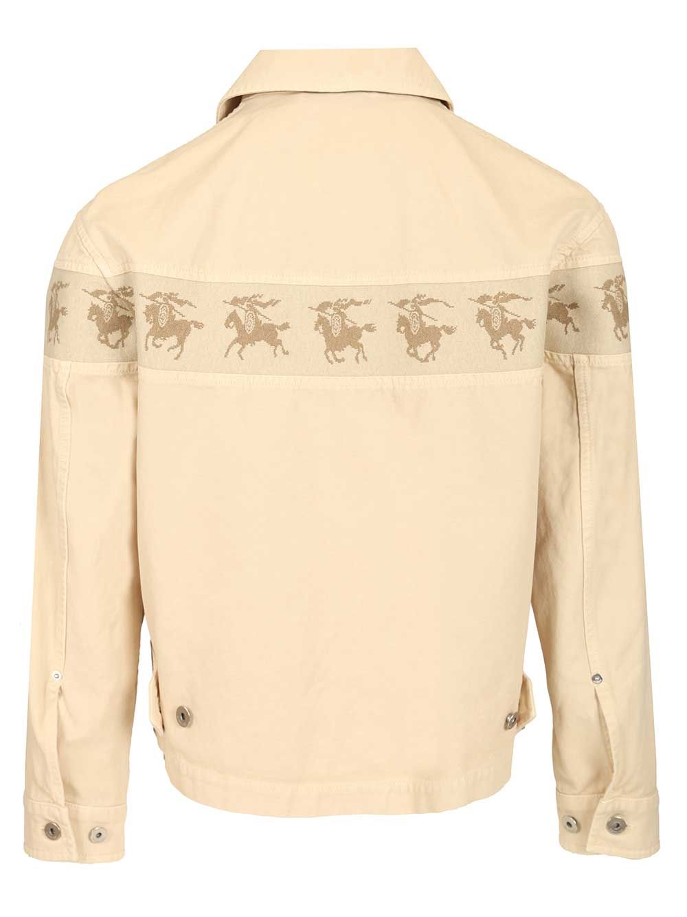 Burberry Cotton Canvas Jacket Giacche - Bianco | 9cade0642f717a57f89e74af15d10a976c327544