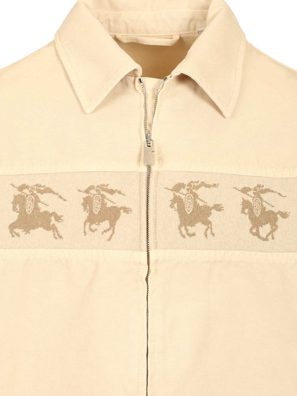 Burberry Cotton Canvas Jacket Giacche - Bianco | ecc72ccfc498bc046620ddcc35362d39690e1bfa