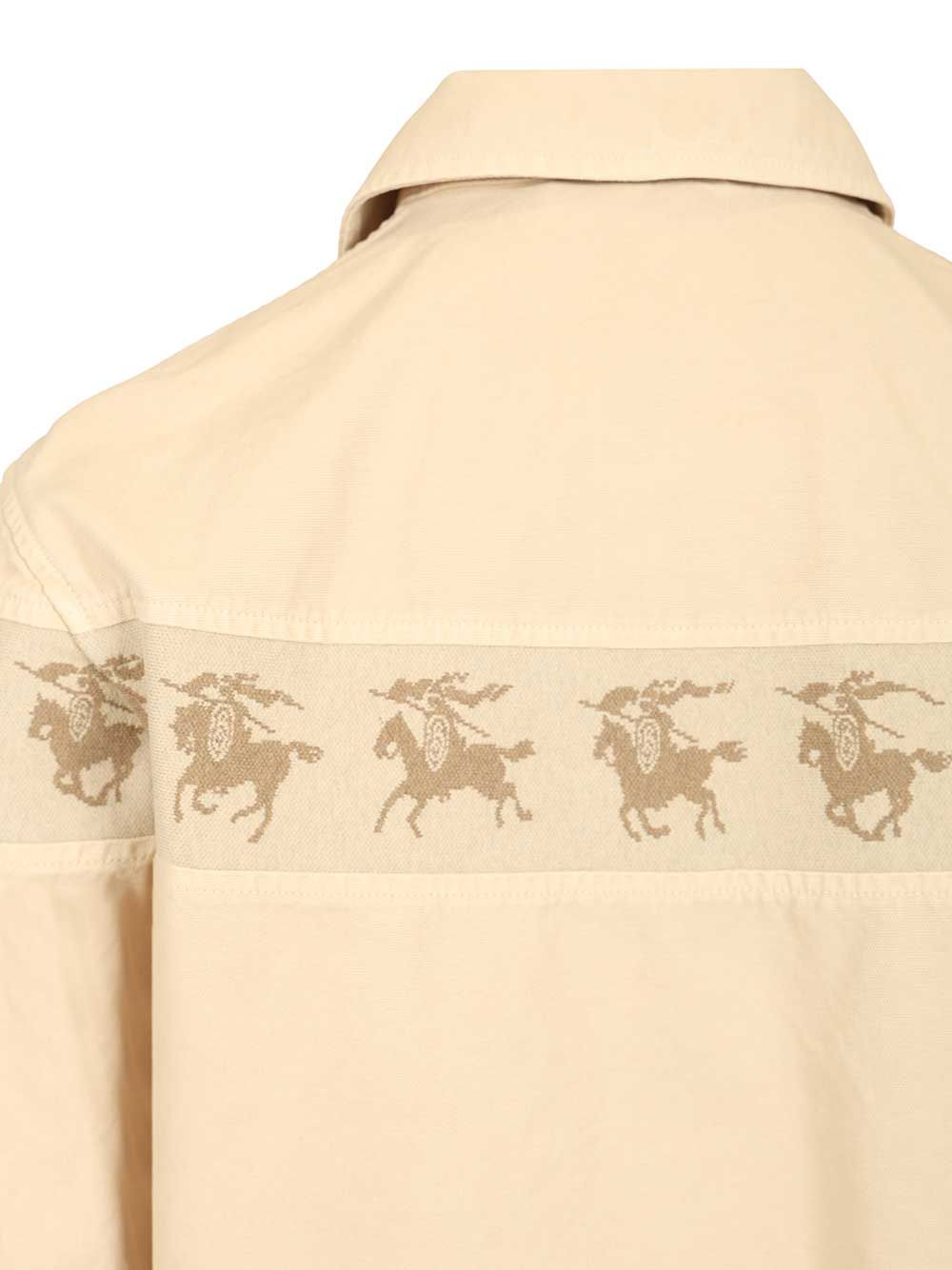 Burberry Cotton Canvas Jacket Giacche - Bianco | b8dc356124ce9549e9add7d664efa0c4e075c9bf