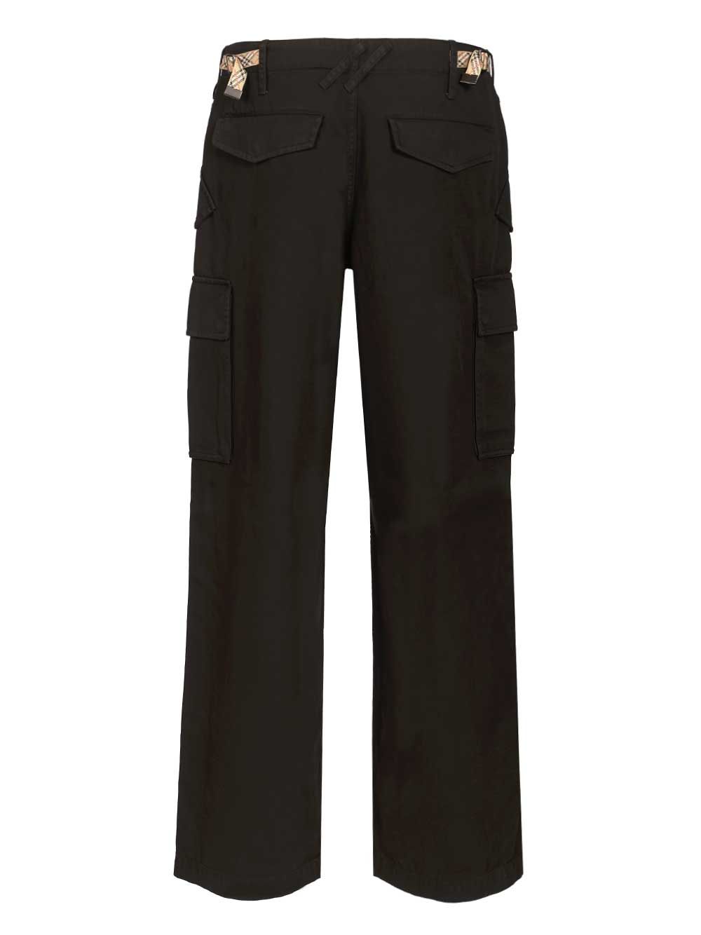 Burberry Cargo  Crafted From Cotton Twill Trousers - Nero | a533b01f5c166d09b61fea706285aa9ba48bf978