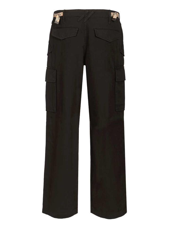Burberry Cargo  Crafted From Cotton Twill Trousers - Nero | a533b01f5c166d09b61fea706285aa9ba48bf978