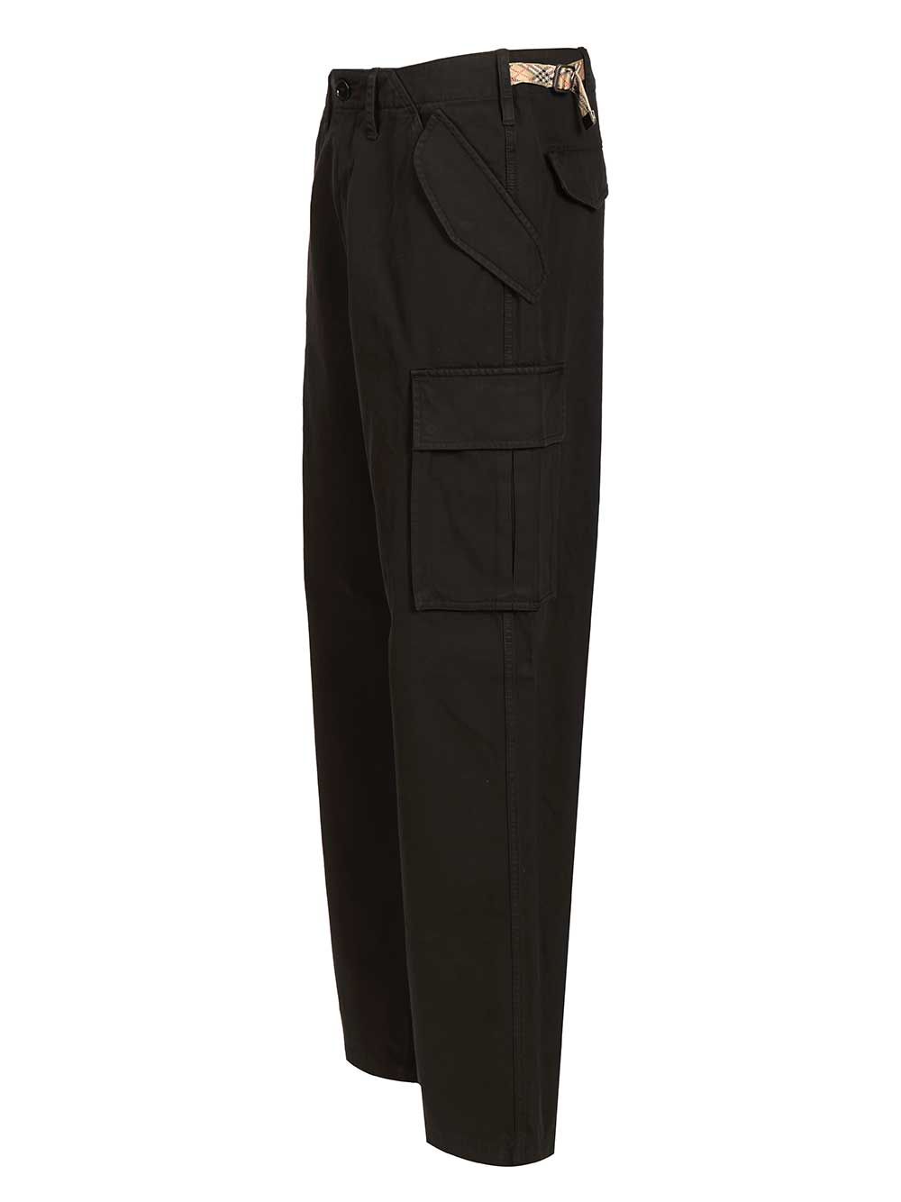 Burberry Cargo  Crafted From Cotton Twill Trousers - Nero | e2fed806528864d6216305db03514e18077c8a38