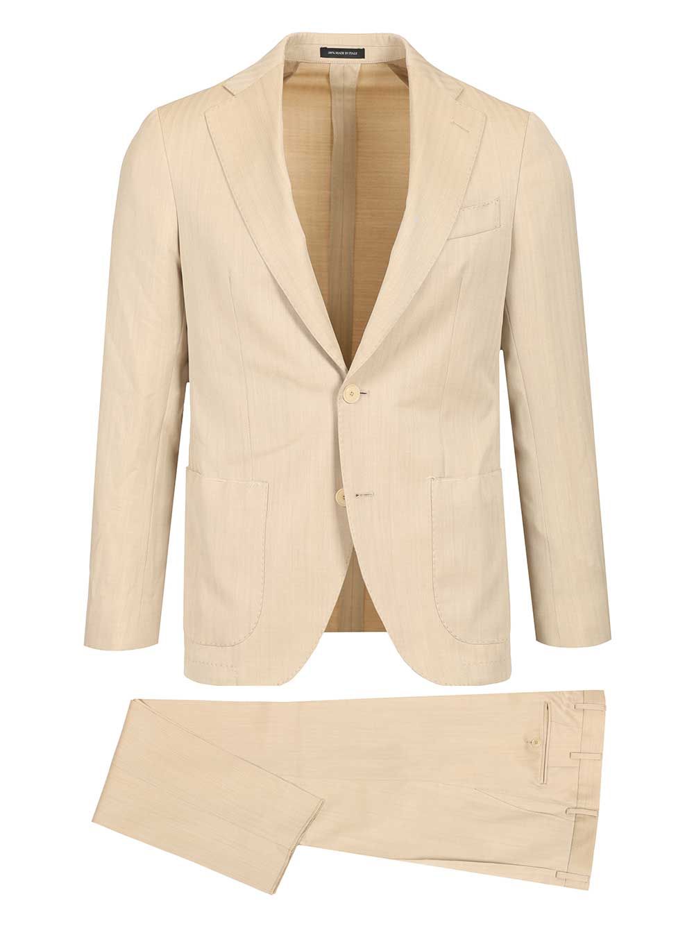 Al Duca D'Aosta Herringbone Wool Suit Abiti - Beige | f8b2f49fce9fc7b2a78712f8341d8dba91f8eef4