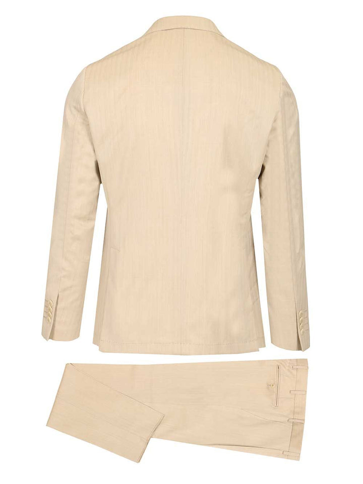 Al Duca D'Aosta Herringbone Wool Suit Abiti - Beige | 2b615e30e52617add3f895f7697f32da2285bba9