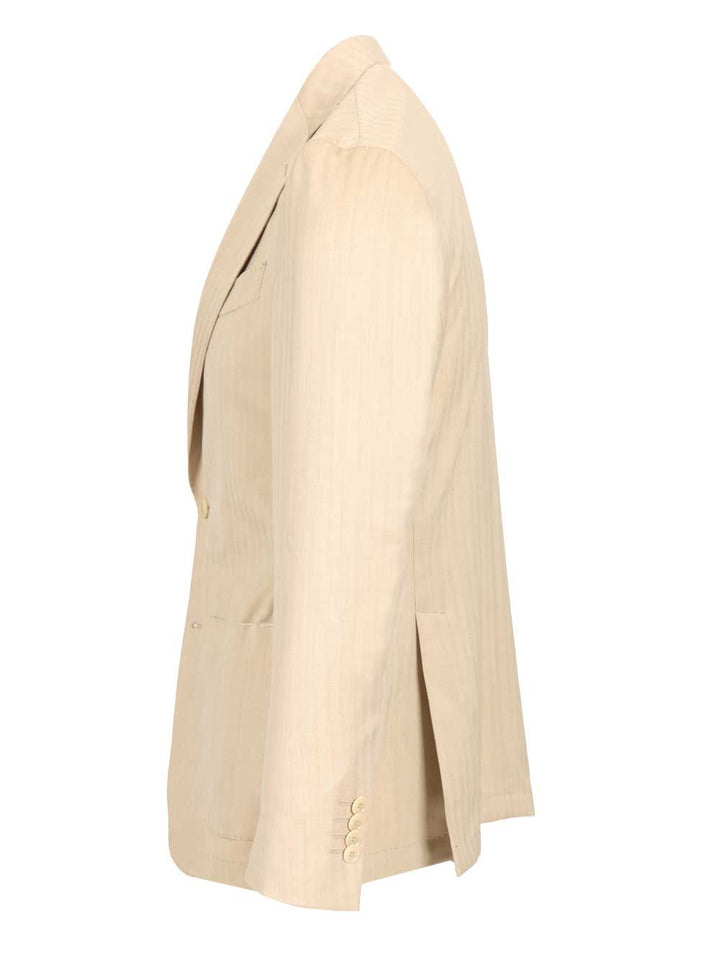 Al Duca D'Aosta Herringbone Wool Suit Abiti - Beige | 2b63812c2bded24d5fc430a323cfb29d9f4b8525