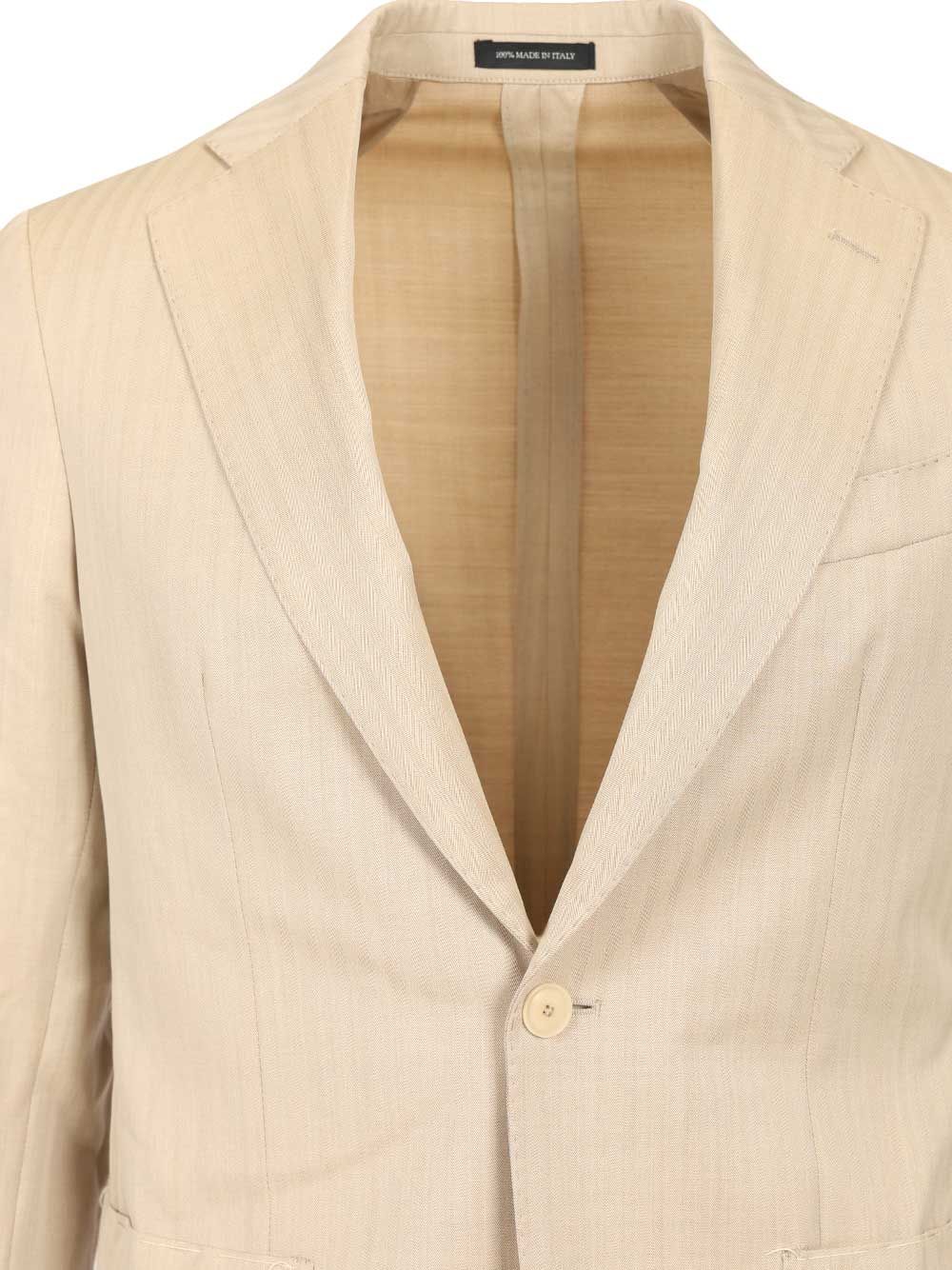 Al Duca D'Aosta Herringbone Wool Suit Abiti - Beige | 440473676e4dd95c086a882785574a915d2e28b1