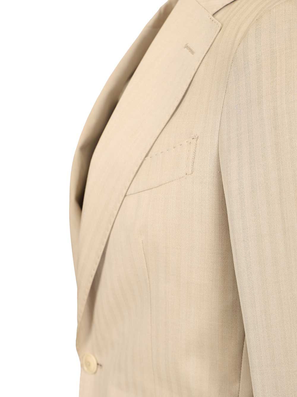 Al Duca D'Aosta Herringbone Wool Suit Abiti - Beige | 95028301f2edc8f8961c88ad388a343d8aad3f96