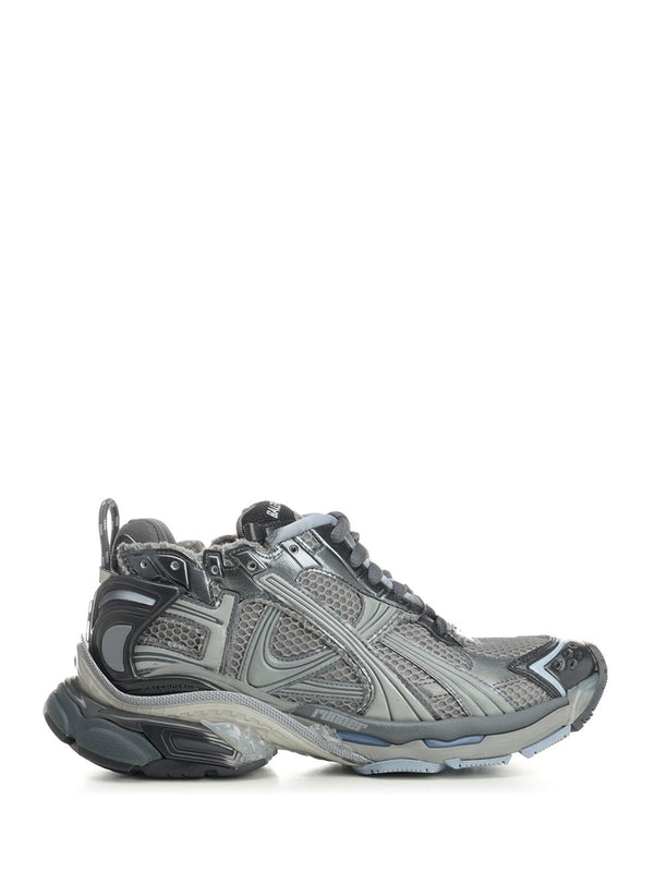 Zapatillas de correr de malla y nailon gris