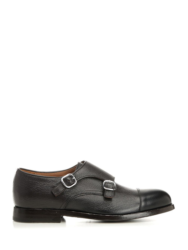 con Mocasines Marrones de Doble Hebilla