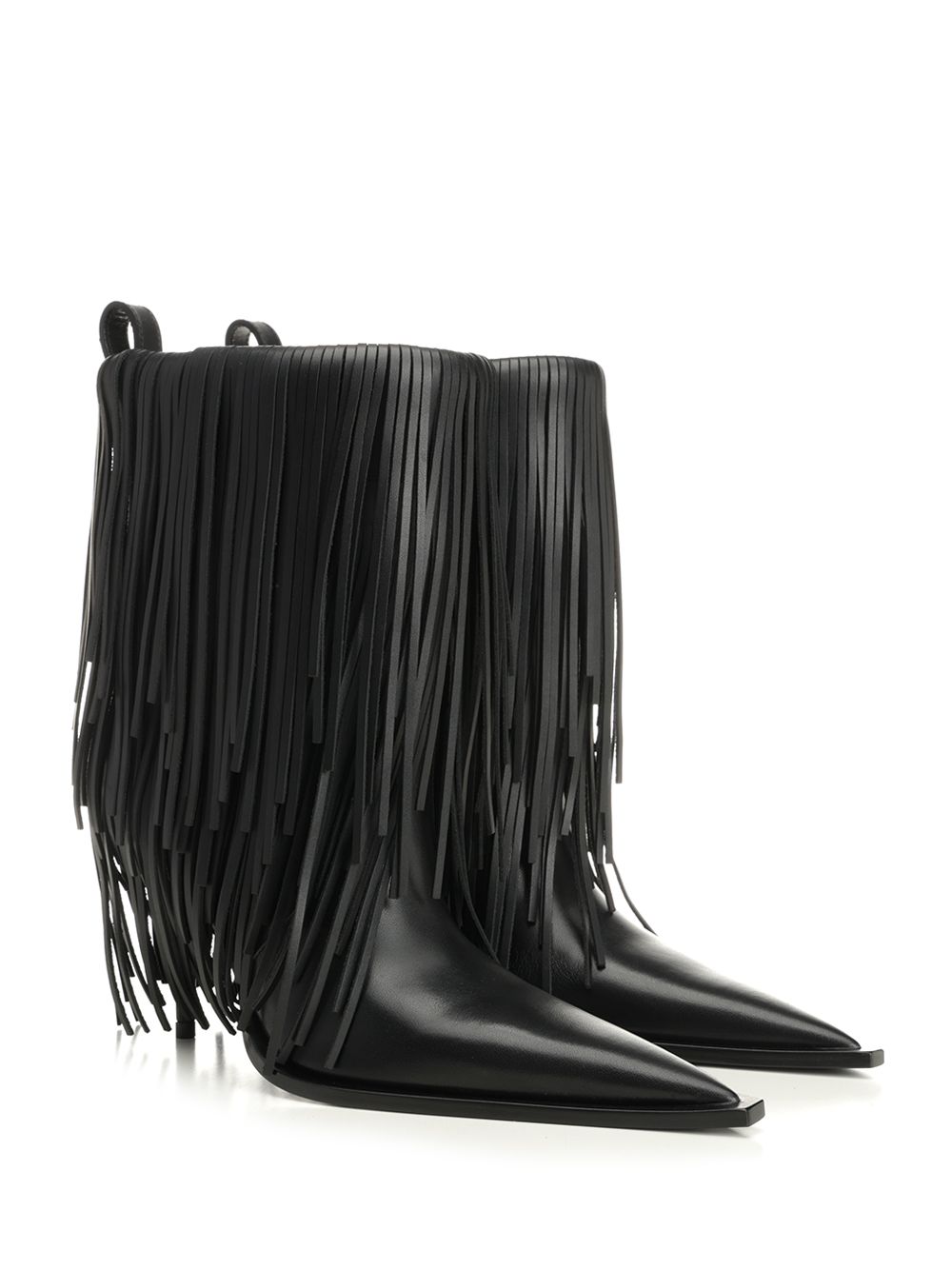 Balenciaga Avenue Fringe Ankle Boots - Nero | 9cb1486559e5b2da6c1548bb4b4a82d2c0469e2c