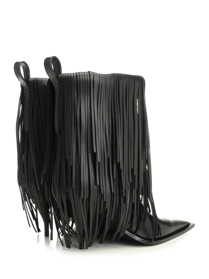 Balenciaga Avenue Fringe Ankle Boots - Nero | f20eae02e7d127ccfeb6543b7867f40cf0841063