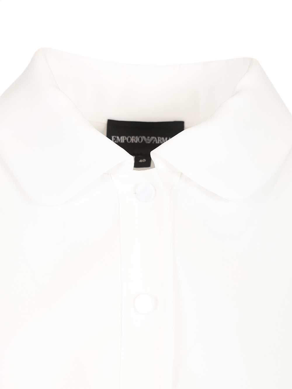 Emporio Armani Long-Sleeved Shirt Shirts - Bianco | baf5c02620ce76bd25297ec5e5c33e107cca9362