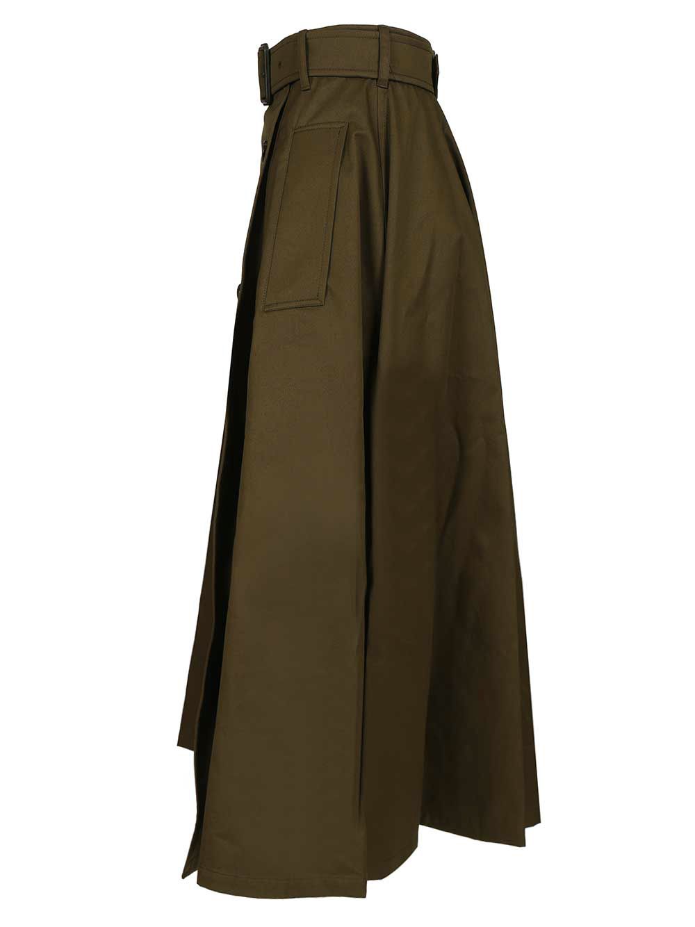 Burberry Midi Trench Skirt Gonne - Verde | 5cdfa676180097783e7fbbb057cd39350c037bc5