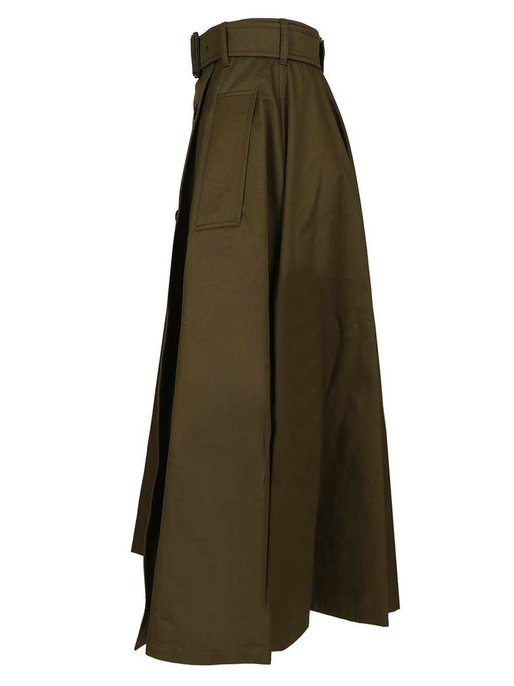 Burberry Midi Trench Skirt Gonne - Verde | 5cdfa676180097783e7fbbb057cd39350c037bc5