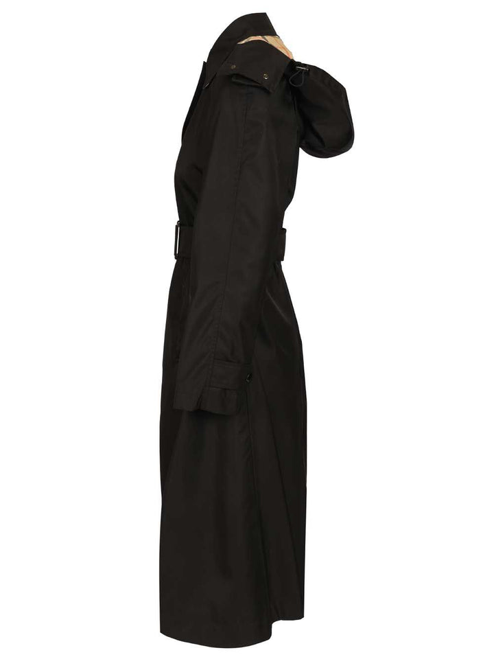Burberry Long Car Coat With Hood Coats - Nero | 8e86d4dae236229f267b75e622f55bab60fa1a86