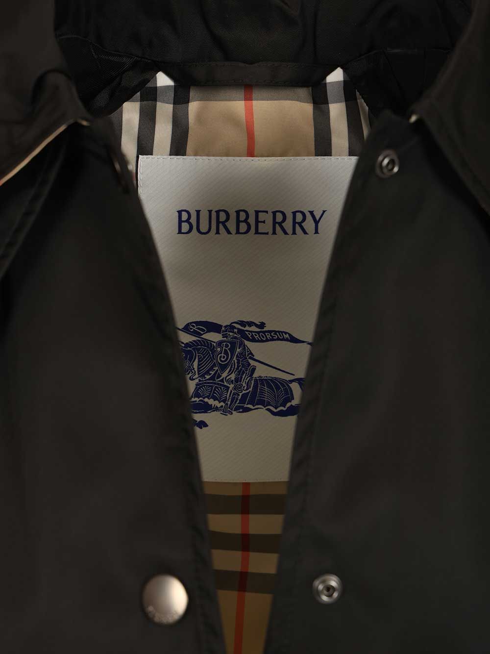 Burberry Long Car Coat With Hood Coats - Nero | cec64264a465c96ec352520d40e7ab4d457c5f3a