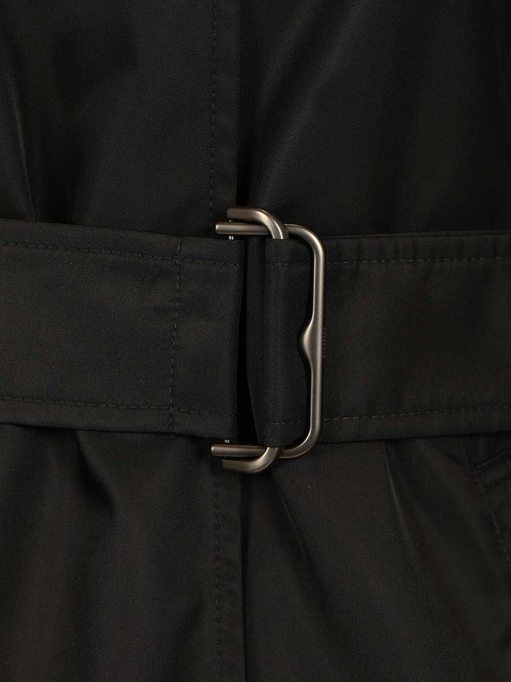 Burberry Long Car Coat With Hood Coats - Nero | 402fd5c2bcacbd8f523ee9d2749ca473c6ff9417