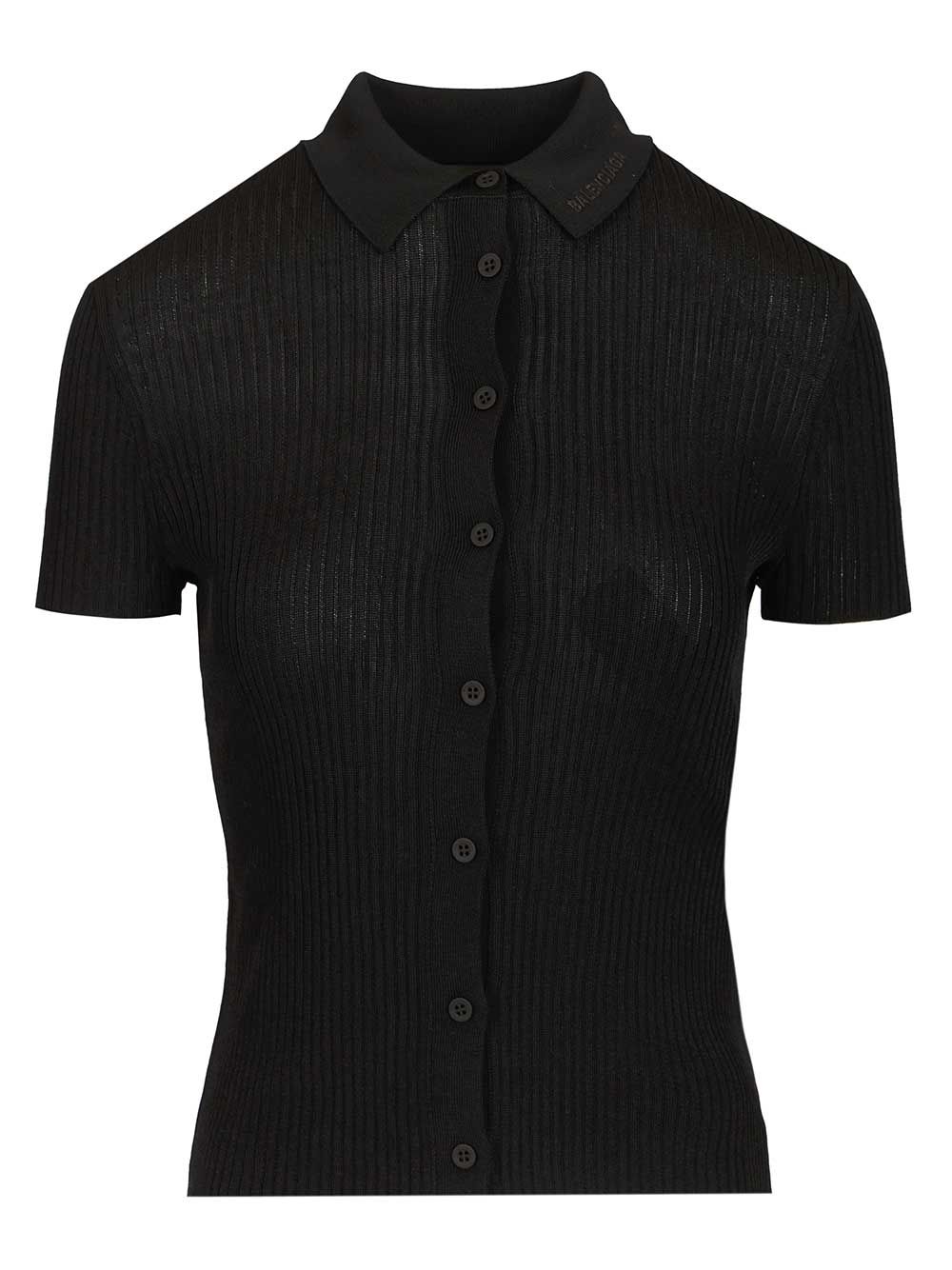 Balenciaga Short-Sleeved Shirt T-Shirt - Nero | 11c30edaab5a6ec0e0baee4d70e1030afd8c29de