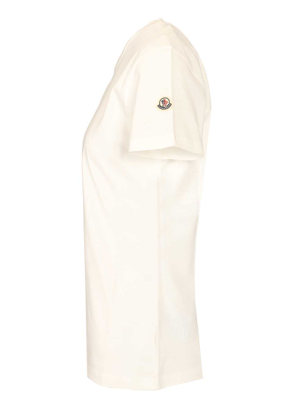 Moncler Cotton T-Shirt - Bianco | 8b48ab6b6829beef6581af5541dd2874e7282b62