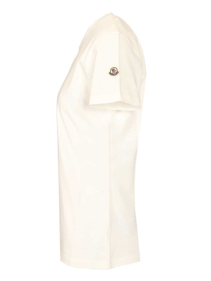 Moncler Cotton T-Shirt - Bianco | 8b48ab6b6829beef6581af5541dd2874e7282b62