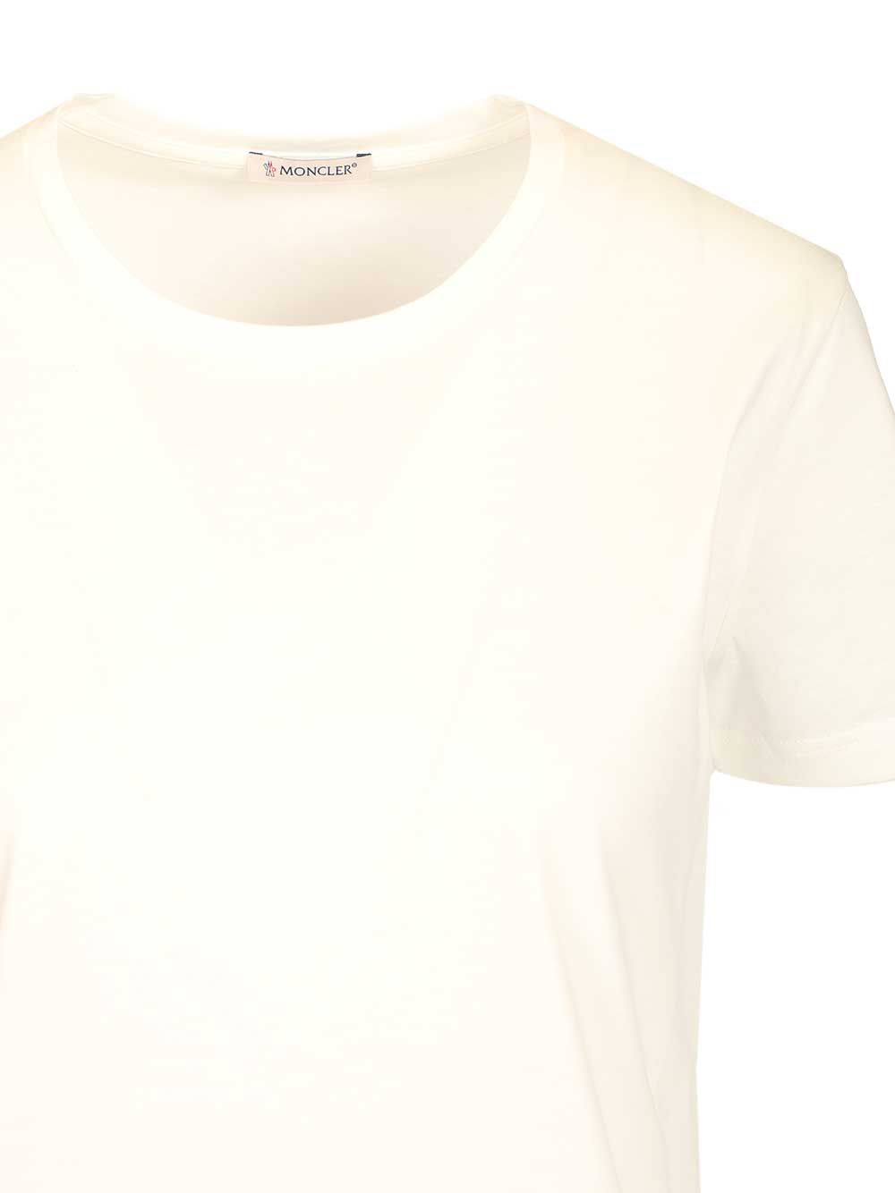 Moncler Cotton T-Shirt - Bianco | 55b25c581fa65f60cc0b4dfa2381cd9d99a4c2e6