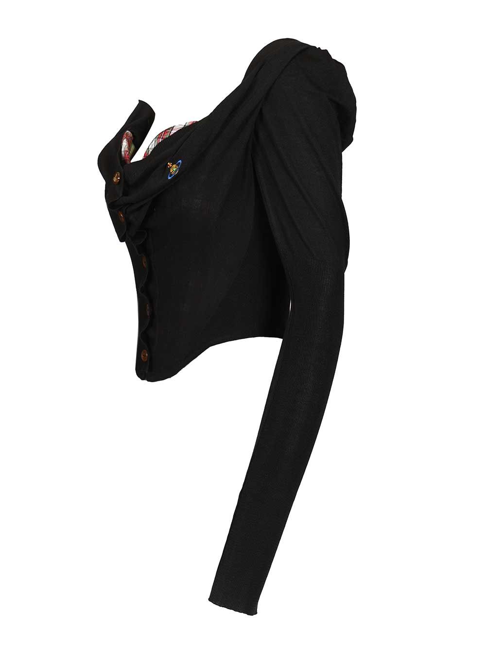 Vivienne Westwood Bea Corset Cardi Knitwear - Rosso | 4e718235454858fef810622fab617d28382680d0