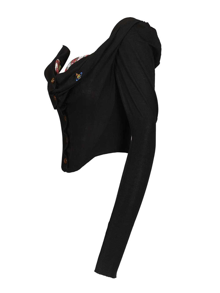 Vivienne Westwood Bea Corset Cardi Knitwear - Rosso | 4e718235454858fef810622fab617d28382680d0