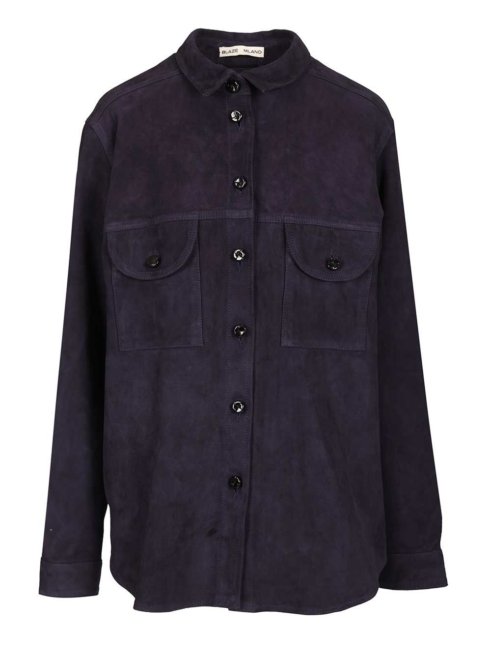 Blazé Milano Viva Berber Suede Shirt Shirts - Blu | 56f3fe86a538849b4781e826f781fb8a232b2aff