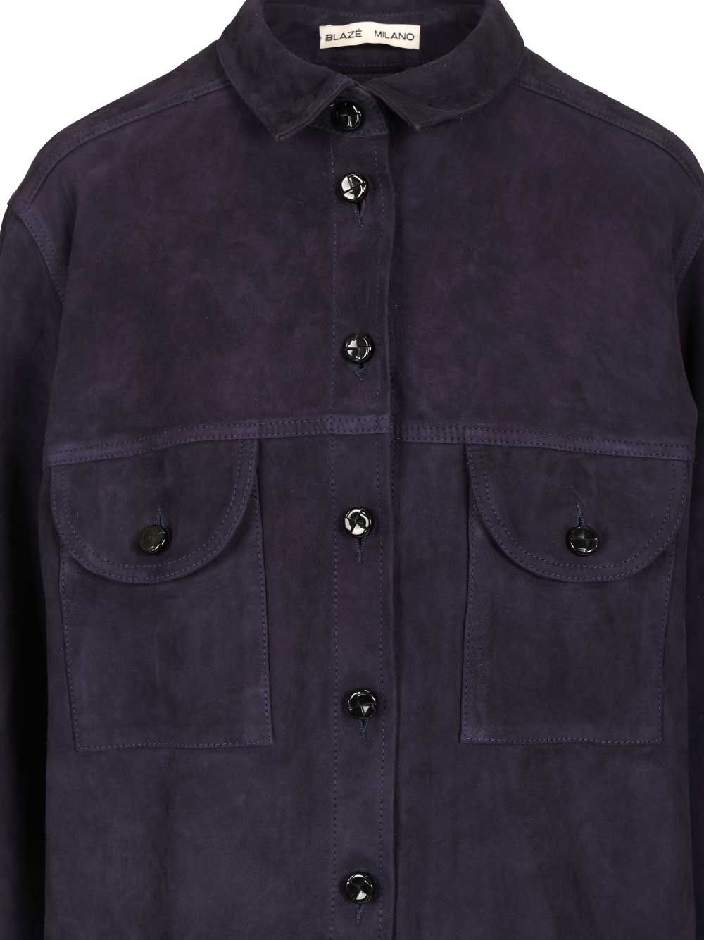 Blazé Milano Viva Berber Suede Shirt Shirts - Blu | 427fc4f501e487ed98cc572a4ac1ef5468e67917