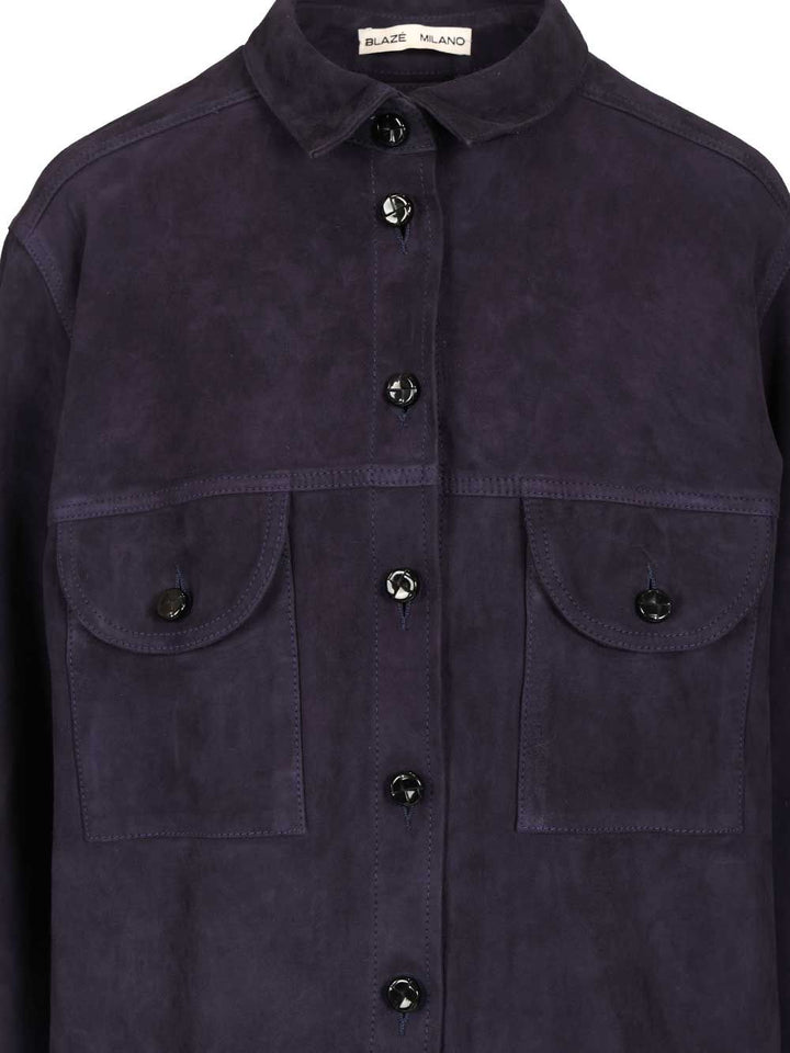 Blazé Milano Viva Berber Suede Shirt Shirts - Blu | 427fc4f501e487ed98cc572a4ac1ef5468e67917