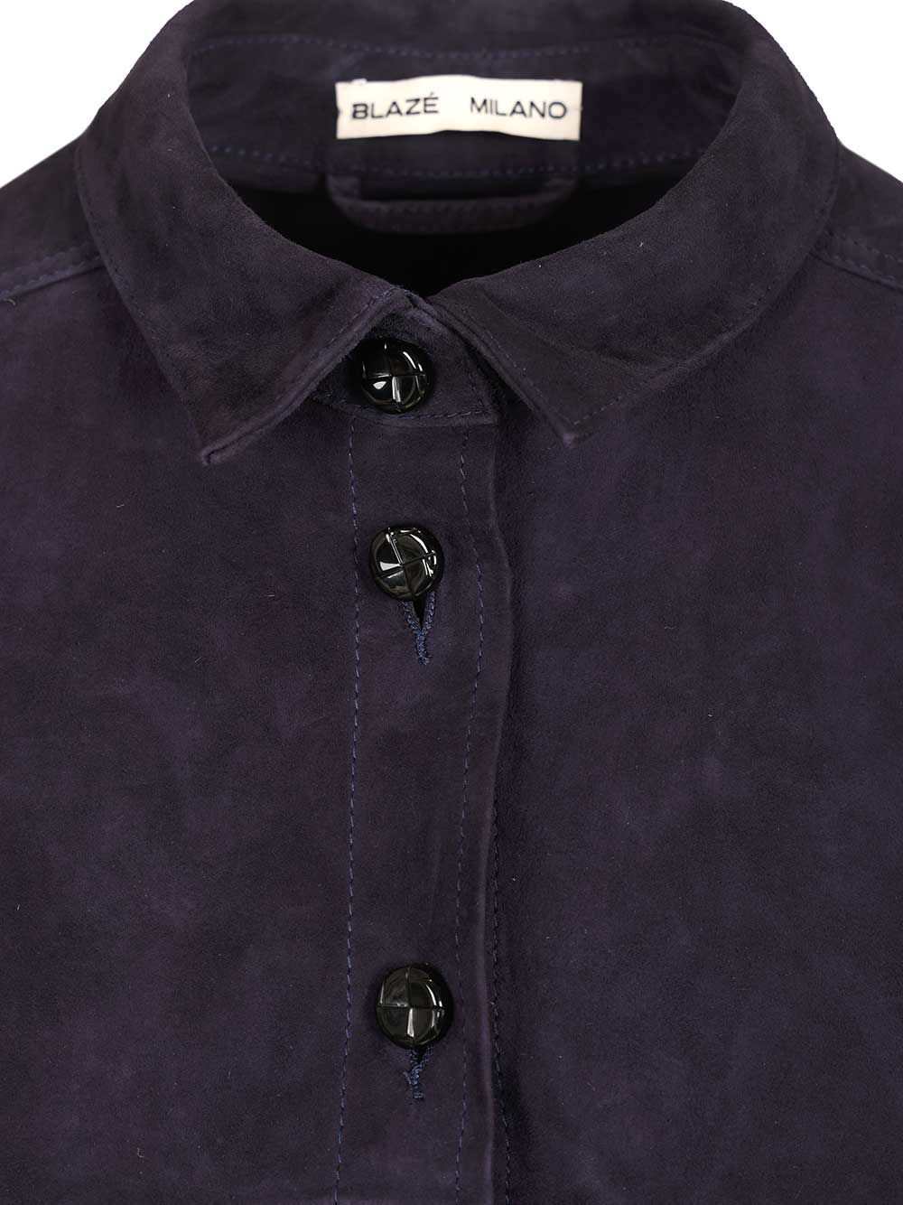 Blazé Milano Viva Berber Suede Shirt Shirts - Blu | 4d4d876412116de3efee4b7168bc66b1829676f7