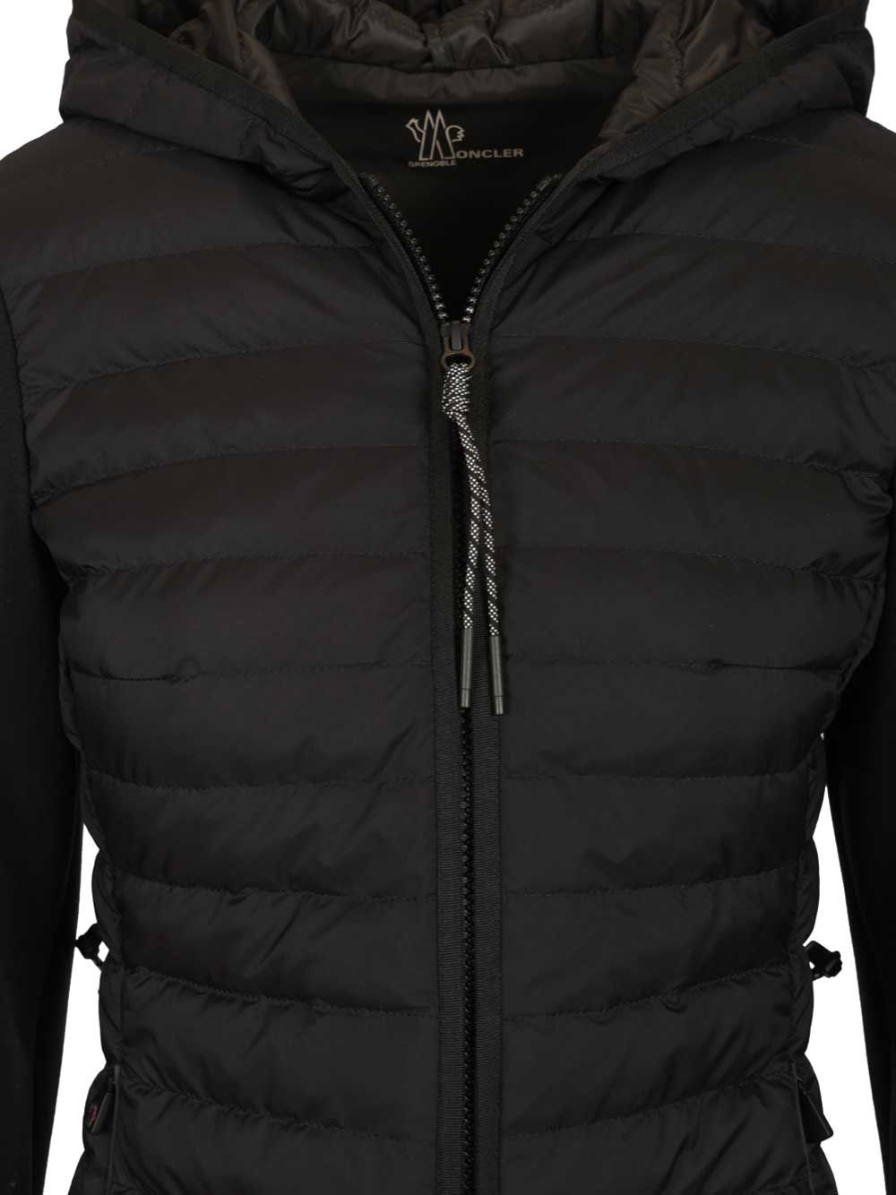 Moncler Grenoble Hooded Cardigan Knitwear - Nero | 73efaf2677eaa3909b259070e1654bb556ef332b