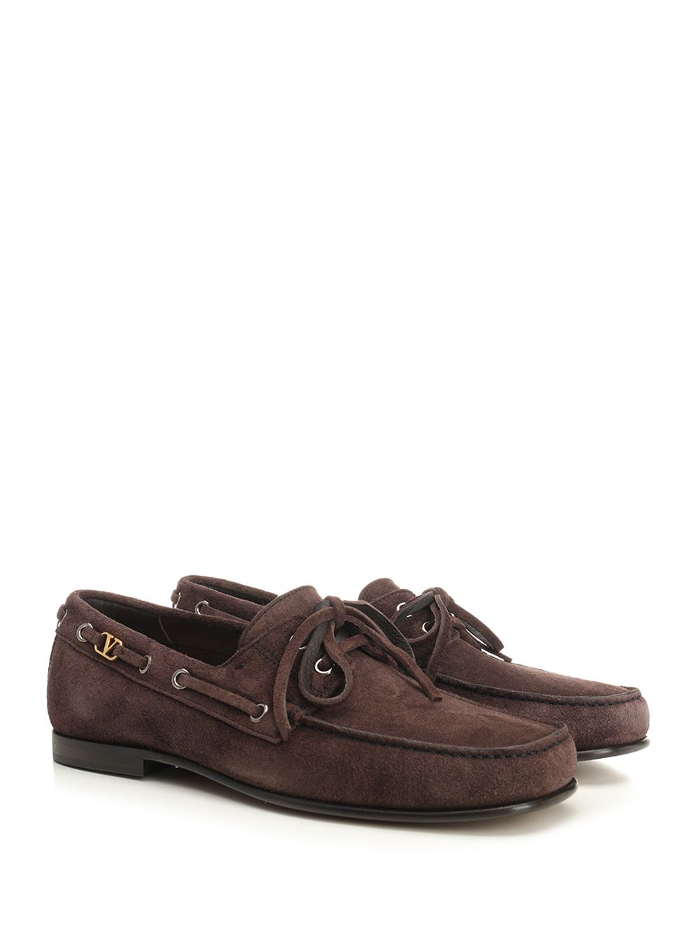 Valentino Garavani Suede Loafers With Logo Scarpe basse - Marrone | 3dcff822595822cd1a457b1e20bc7d53e4dadf00